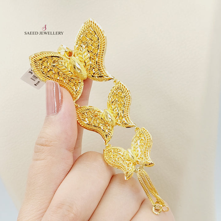 21K Gold Bahraini Butterfly Pendant by Saeed Jewelry - Image 2