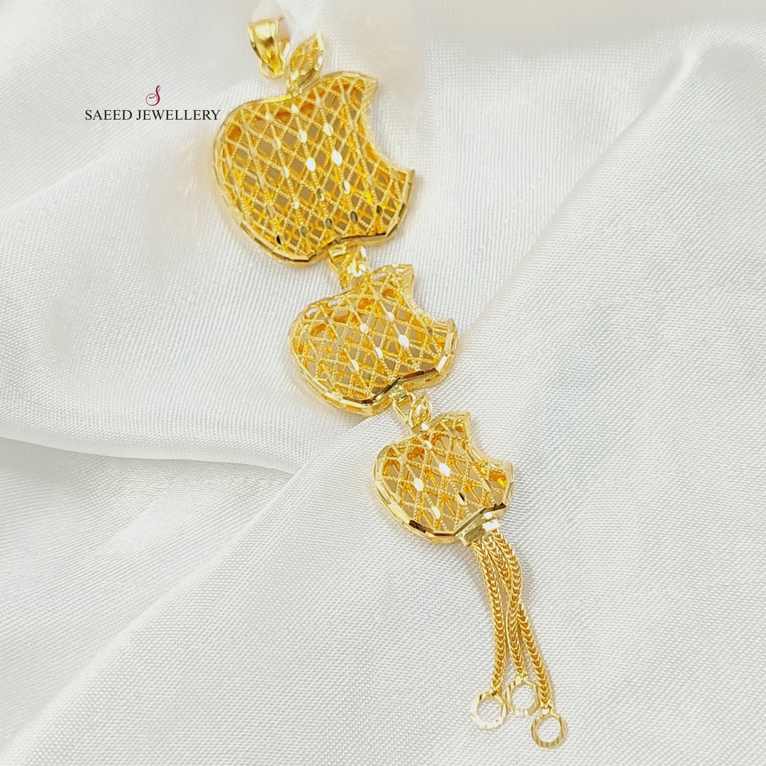 Bahraini Pendant Made of 21K Gold by Saeed Jewelry 