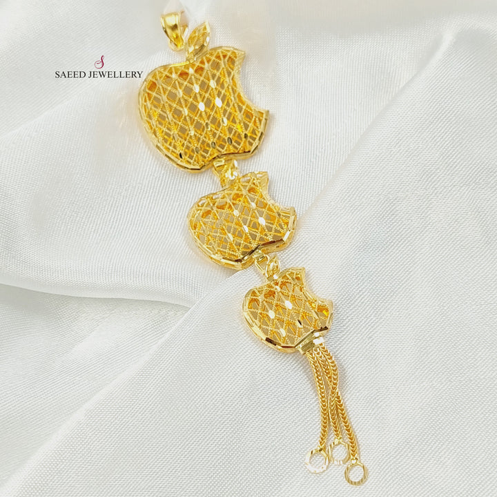 Bahraini Pendant Made of 21K Gold by Saeed Jewelry 