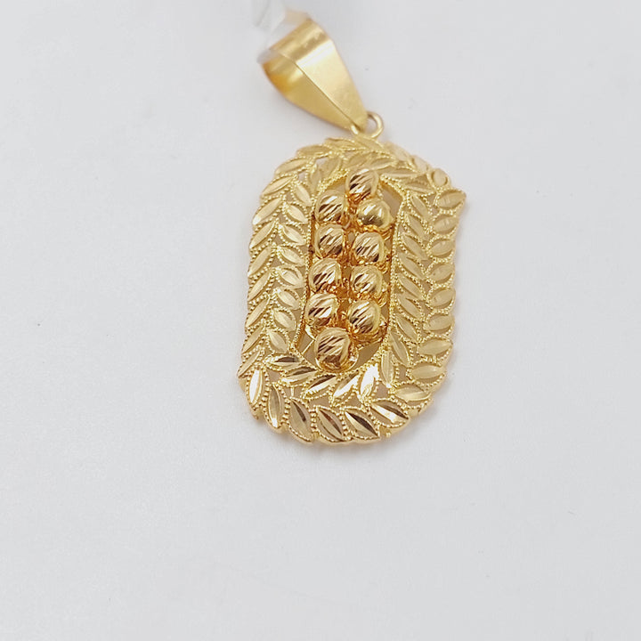 21K تعليقة ورق الشجر طابات-مجوهرات الشيخ سعيد-Saeed Jewelry 