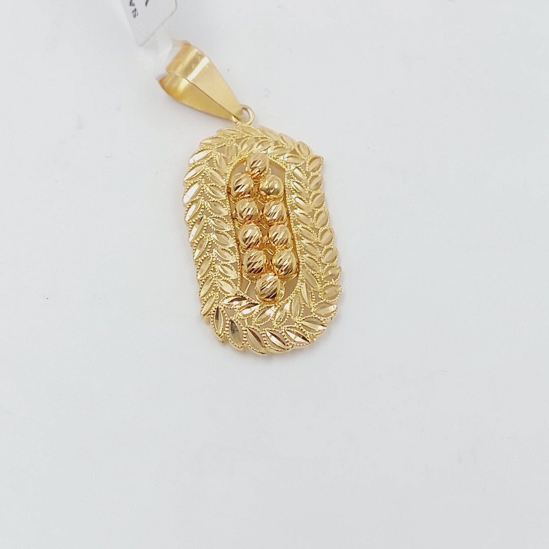 21K تعليقة ورق الشجر طابات-مجوهرات الشيخ سعيد-Saeed Jewelry 