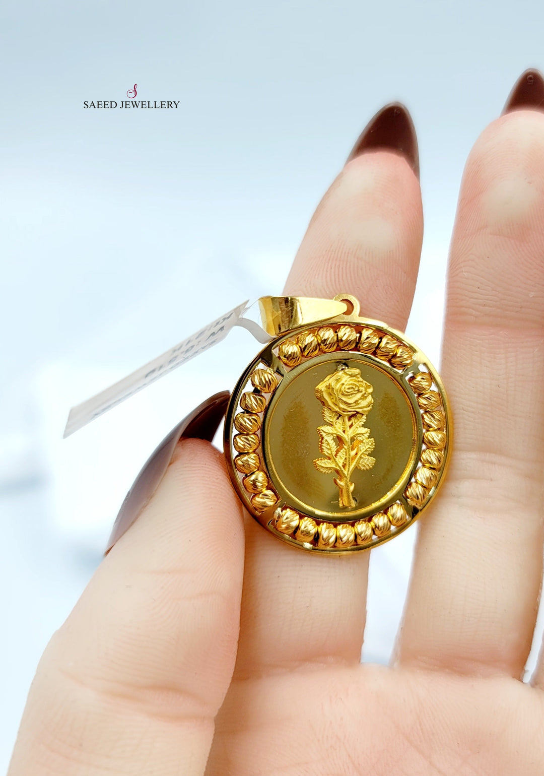 21K تعليقة اونصه طابات-مجوهرات الشيخ سعيد-Saeed Jewelry 