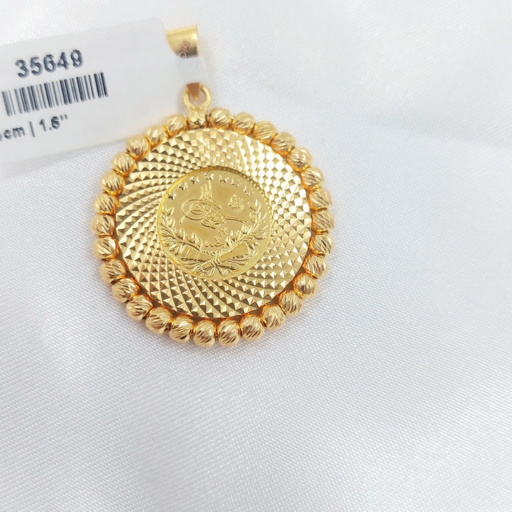 Balls Rashadi Pendant Made of 21K Gold by Saeed Jewelry 
