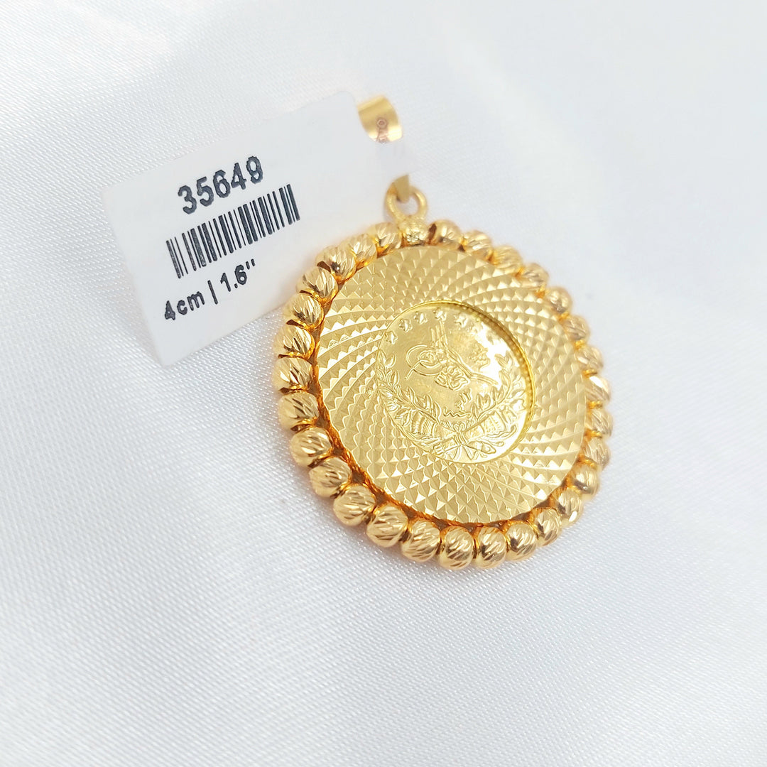 Balls Rashadi Pendant Made of 21K Gold by Saeed Jewelry 