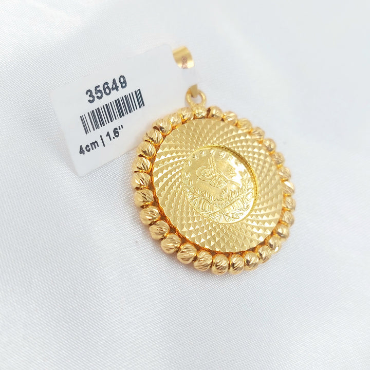 Balls Rashadi Pendant Made of 21K Gold by Saeed Jewelry 