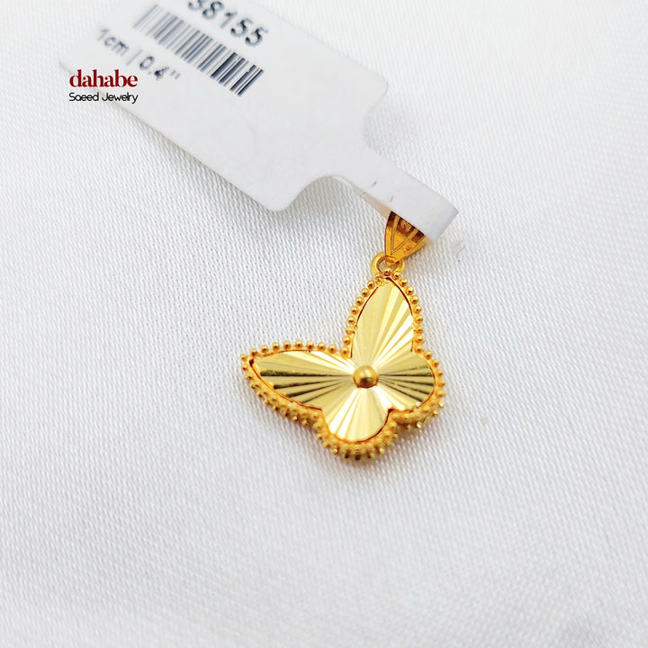 Deluxe Butterfly Pendant Made of 21K Gold by Saeed Jewelry 