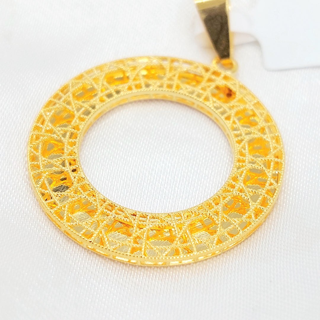 Deluxe Rounded Pendant Made of 21K Gold by Saeed Jewelry 