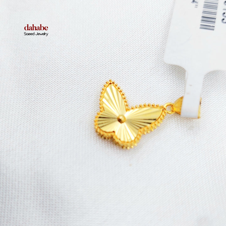 Deluxe Butterfly Pendant Made of 21K Gold by Saeed Jewelry 
