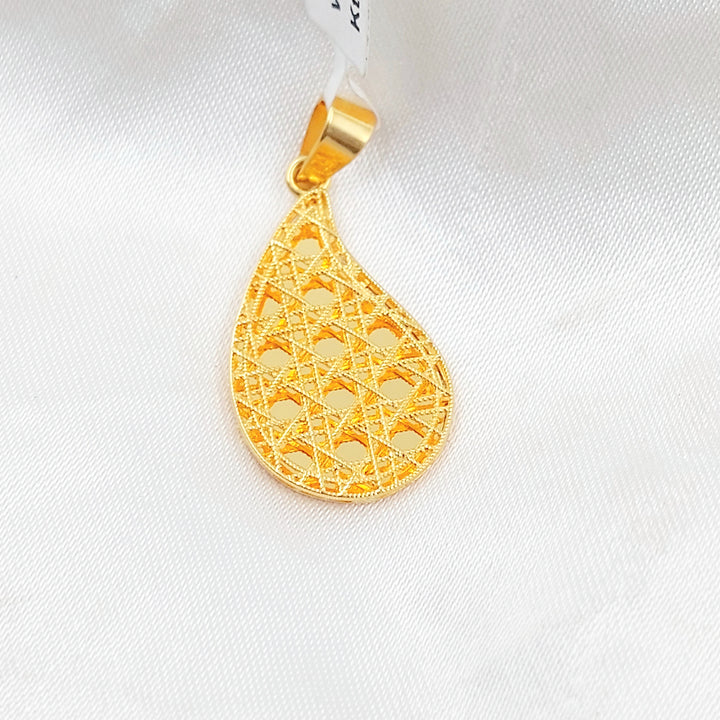 Deluxe Tears Pendant Made of 21K Gold by Saeed Jewelry 