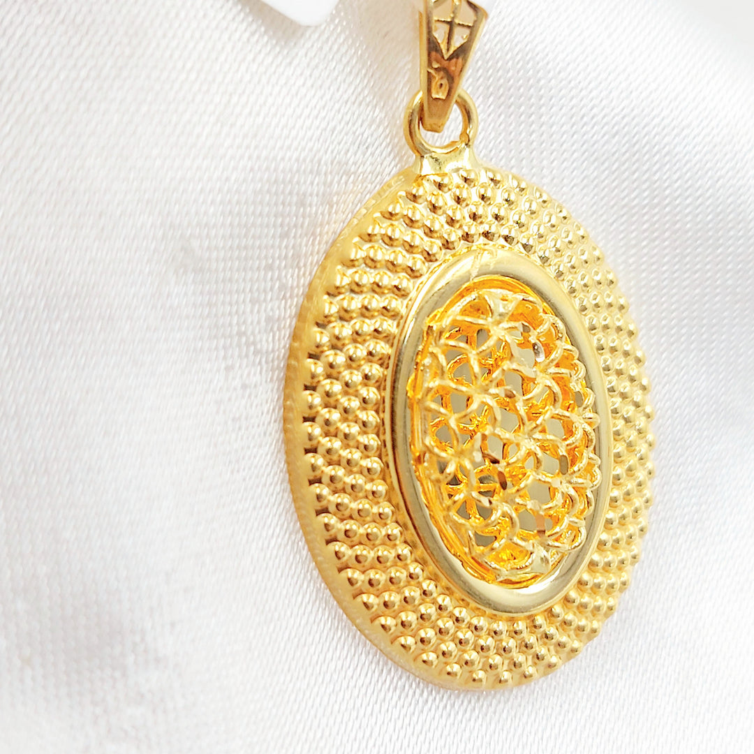 Deluxe Rounded Pendant Made of 21K Gold by Saeed Jewelry 