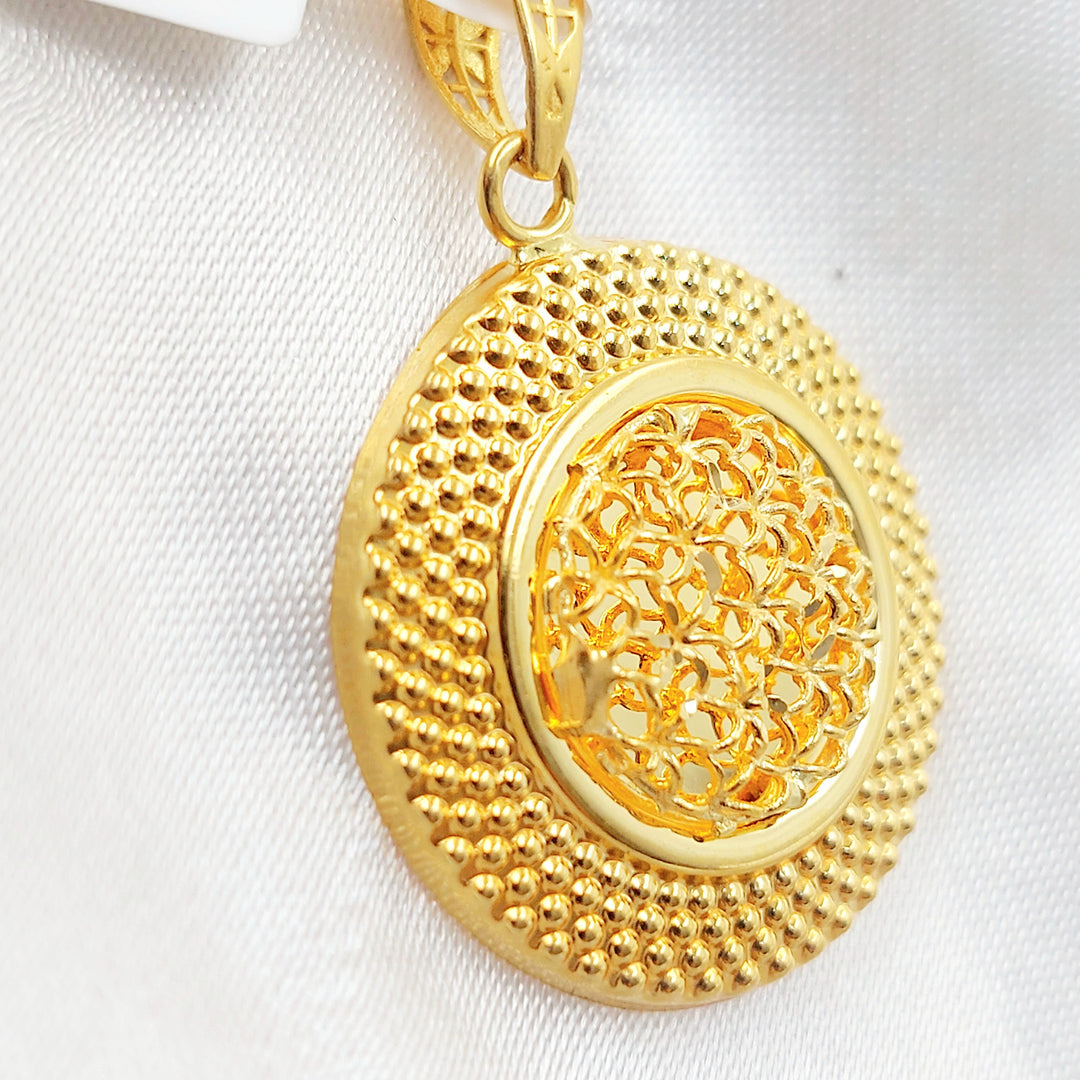 Deluxe Rounded Pendant Made of 21K Gold by Saeed Jewelry 