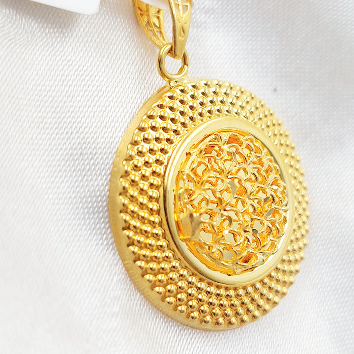 Deluxe Rounded Pendant Made of 21K Gold by Saeed Jewelry 