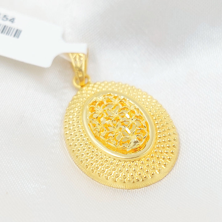 Deluxe Rounded Pendant Made of 21K Gold by Saeed Jewelry 