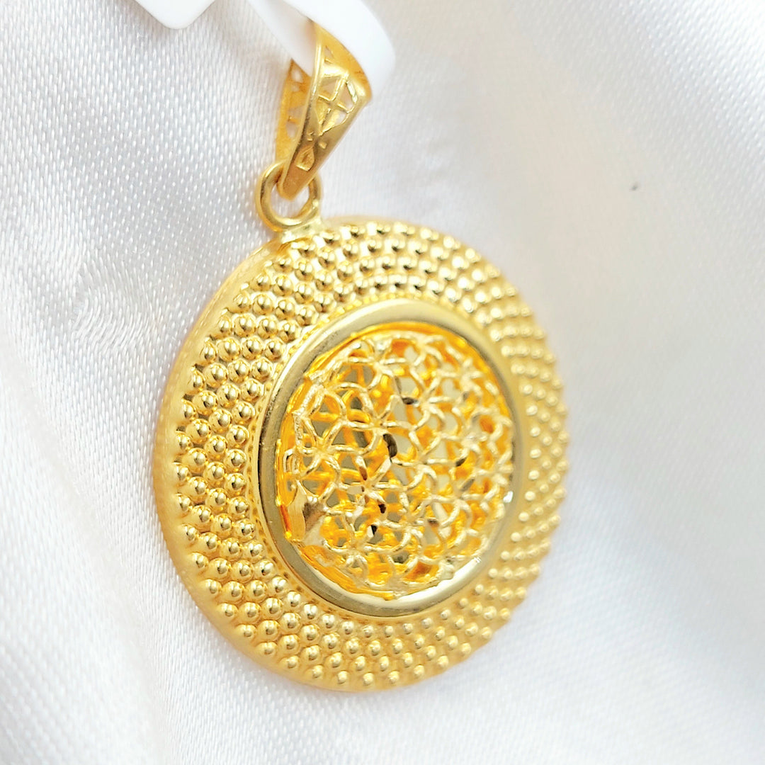 Deluxe Rounded Pendant Made of 21K Gold by Saeed Jewelry 