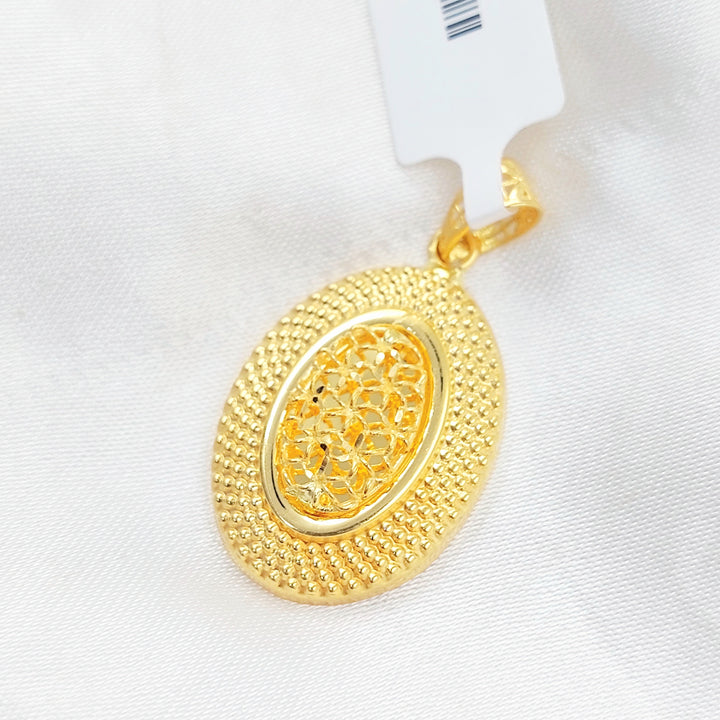 Deluxe Rounded Pendant Made of 21K Gold by Saeed Jewelry 