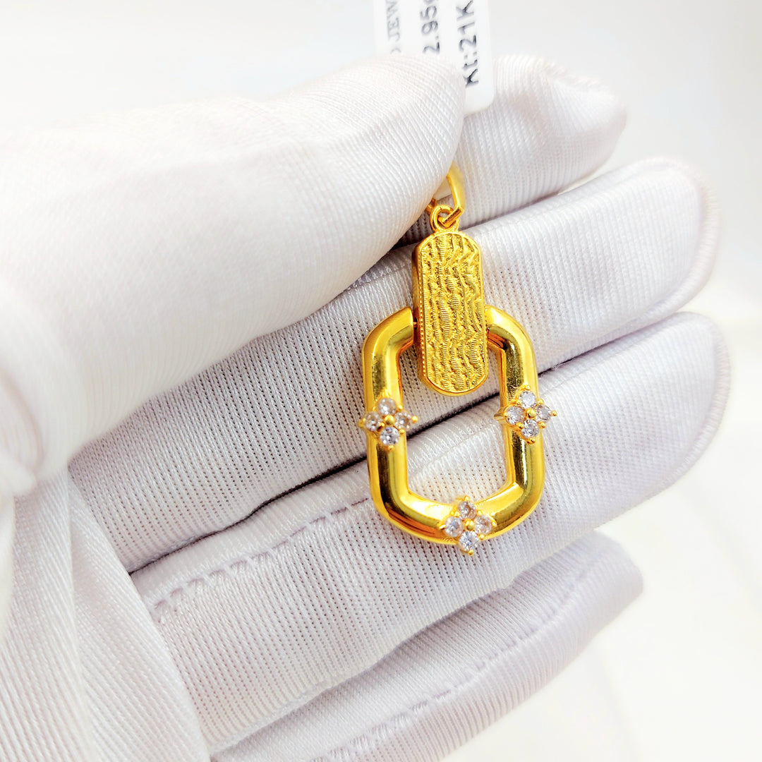 21K Gold Paperclip Pendant