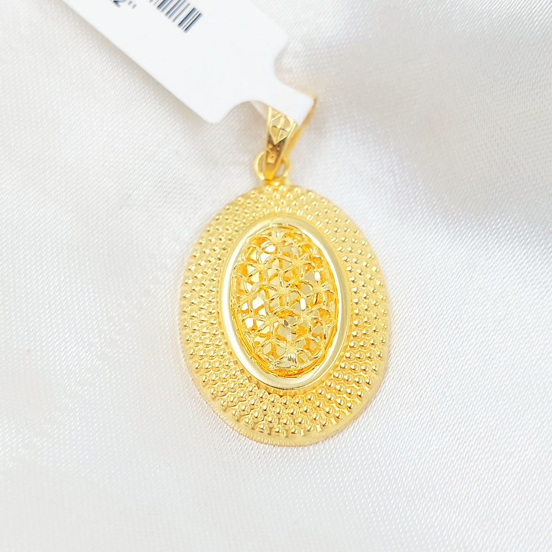 Deluxe Rounded Pendant Made of 21K Gold by Saeed Jewelry 