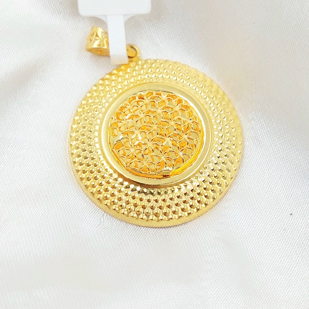 Deluxe Rounded Pendant Made of 21K Gold by Saeed Jewelry 