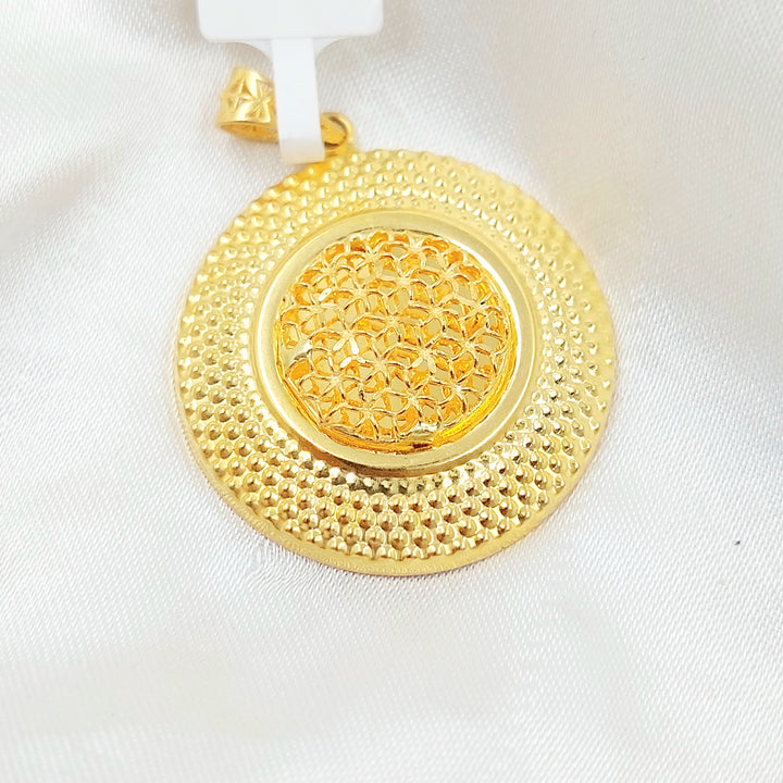 Deluxe Rounded Pendant Made of 21K Gold by Saeed Jewelry 
