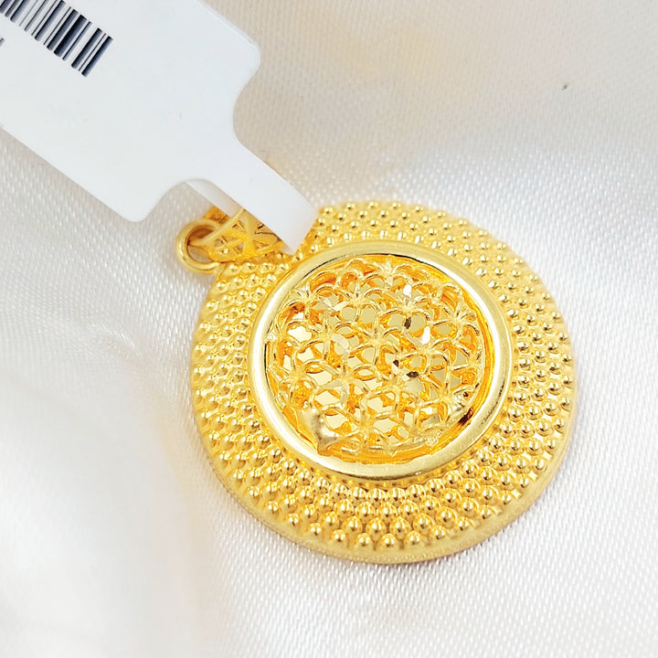 Deluxe Rounded Pendant Made of 21K Gold by Saeed Jewelry 