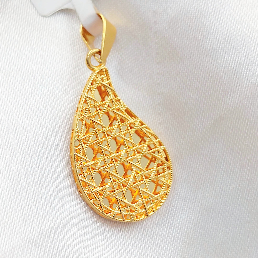 Deluxe Tears Pendant Made of 21K Gold by Saeed Jewelry 