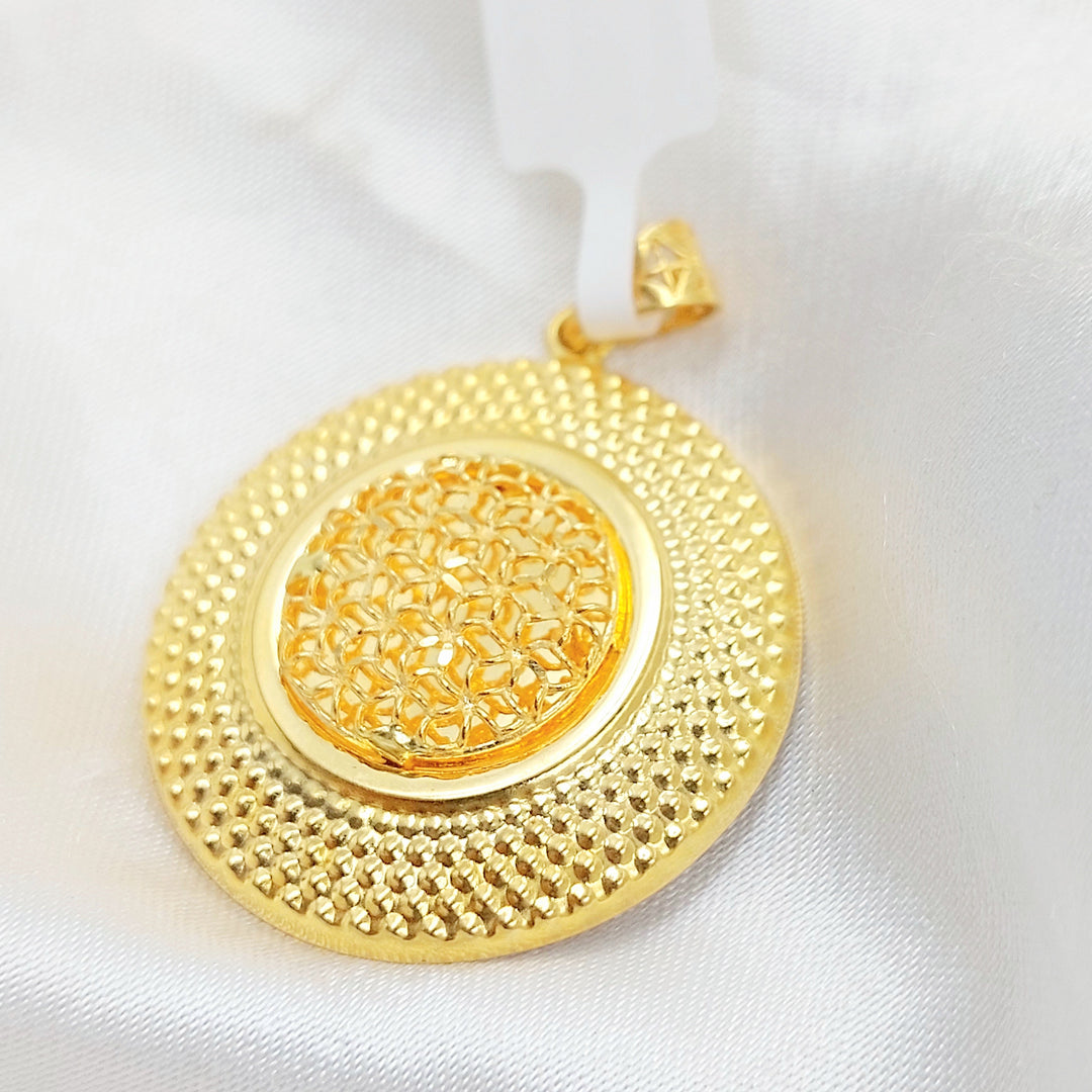 Deluxe Rounded Pendant Made of 21K Gold by Saeed Jewelry 