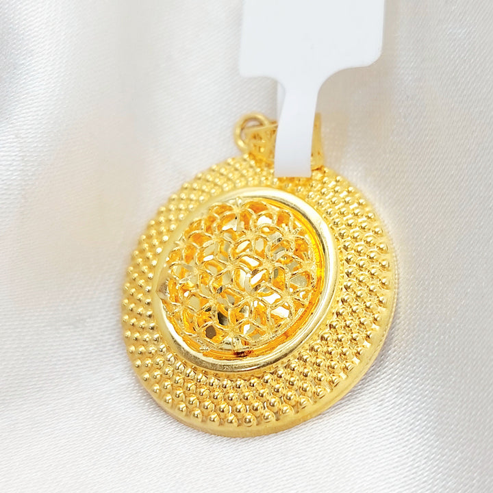 Deluxe Rounded Pendant Made of 21K Gold by Saeed Jewelry 