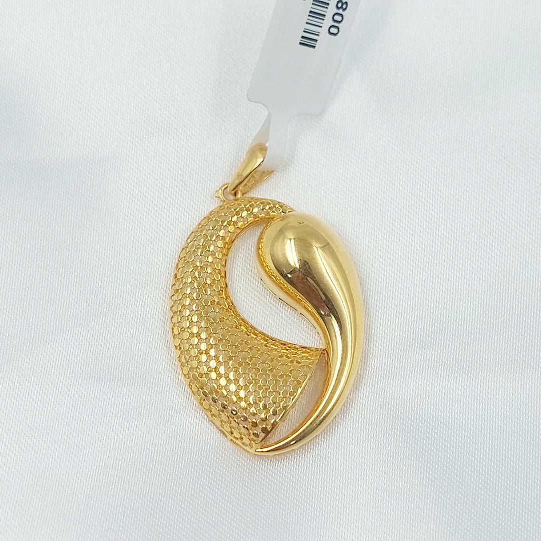 Deluxe Almond Pendant Made of 21K Gold by Saeed Jewelry 