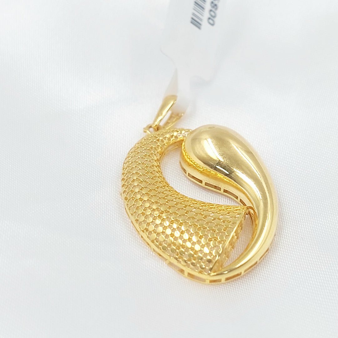 Deluxe Almond Pendant Made of 21K Gold by Saeed Jewelry 