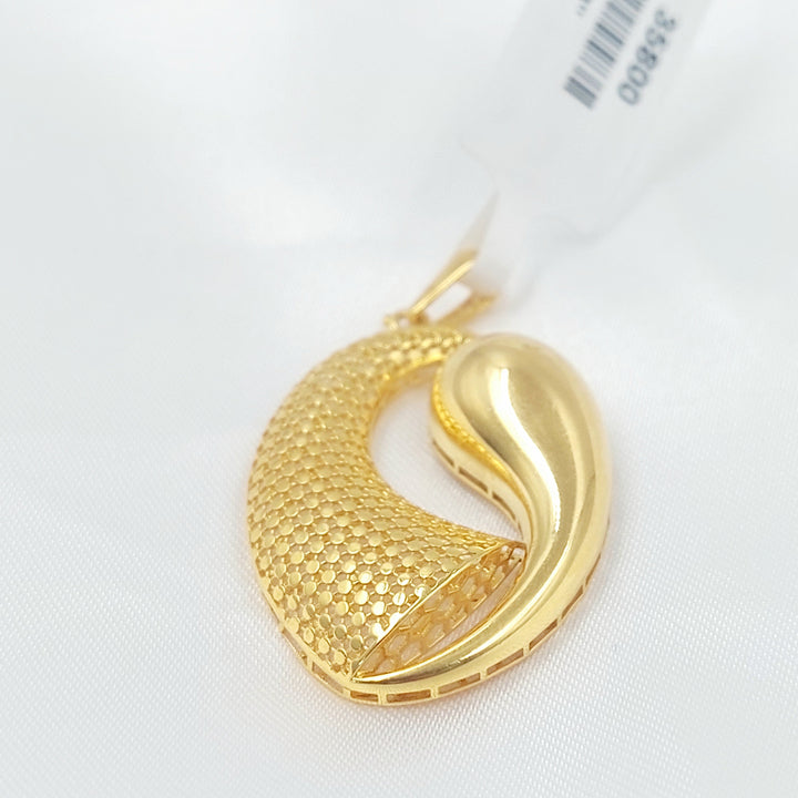 Deluxe Almond Pendant Made of 21K Gold by Saeed Jewelry 