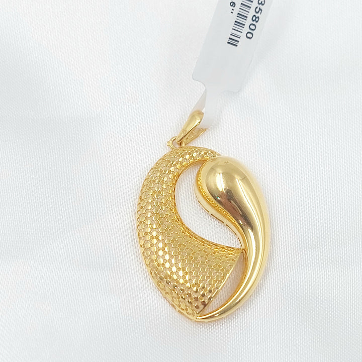 Deluxe Almond Pendant Made of 21K Gold by Saeed Jewelry 