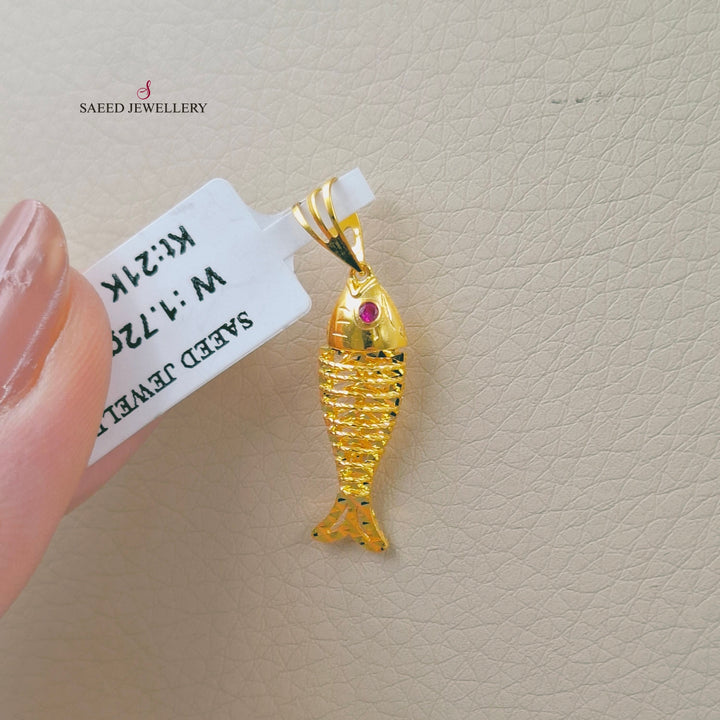 Deluxe Light Pendant Made of 21K Gold by Saeed Jewelry 