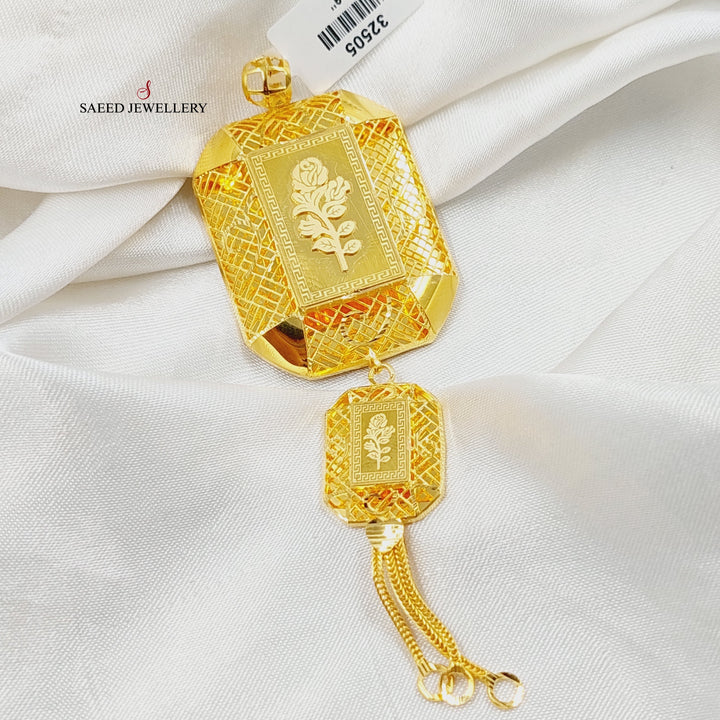 21K Gold Deluxe Ounce Pendant by Saeed Jewelry - Image 3