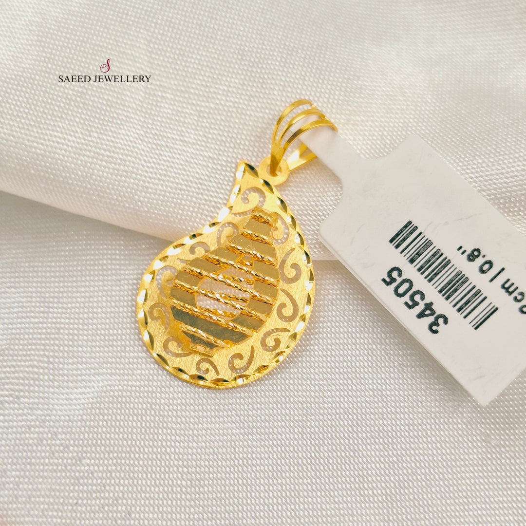Deluxe Pendant Made of 21K Gold by Saeed Jewelry 