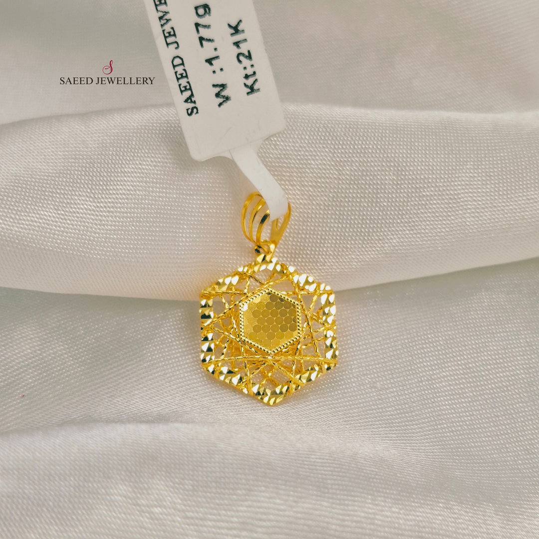 Deluxe Pendant Made of 21K Gold by Saeed Jewelry 