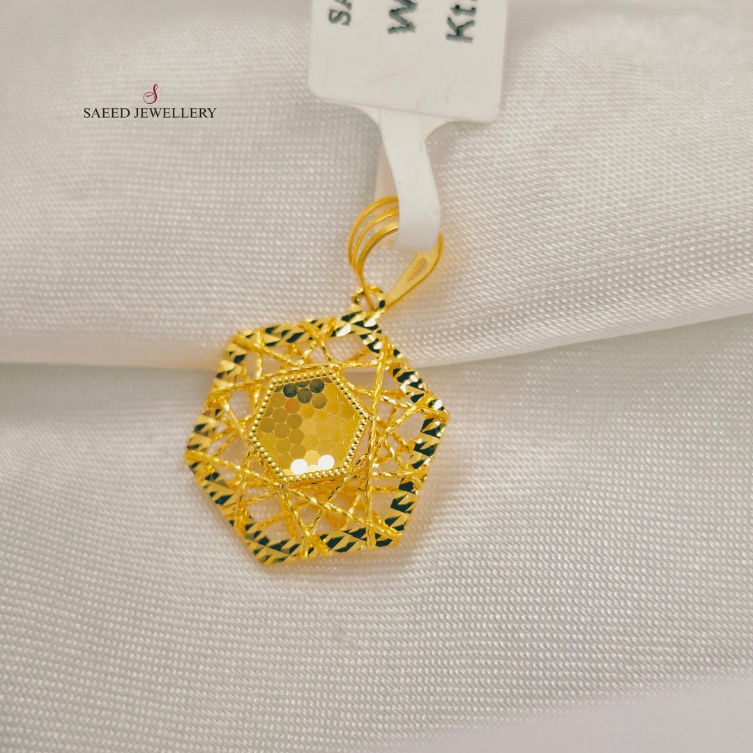 Deluxe Pendant Made of 21K Gold by Saeed Jewelry 