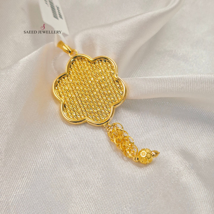 Deluxe Rose Pendant Made of 21K Gold by Saeed Jewelry 