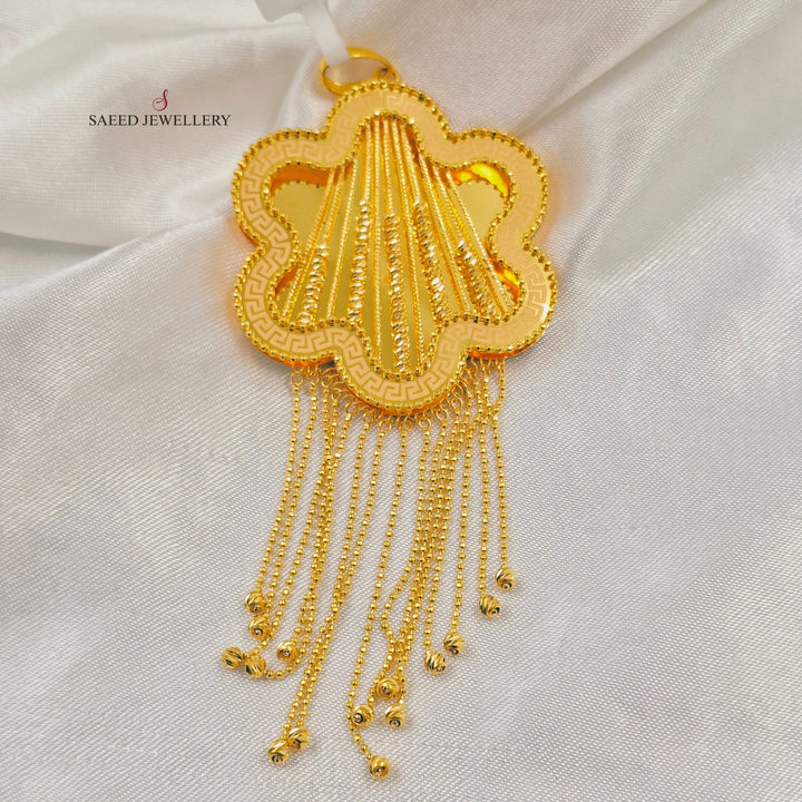 Deluxe Rose Pendant Made of 21K Gold by Saeed Jewelry 