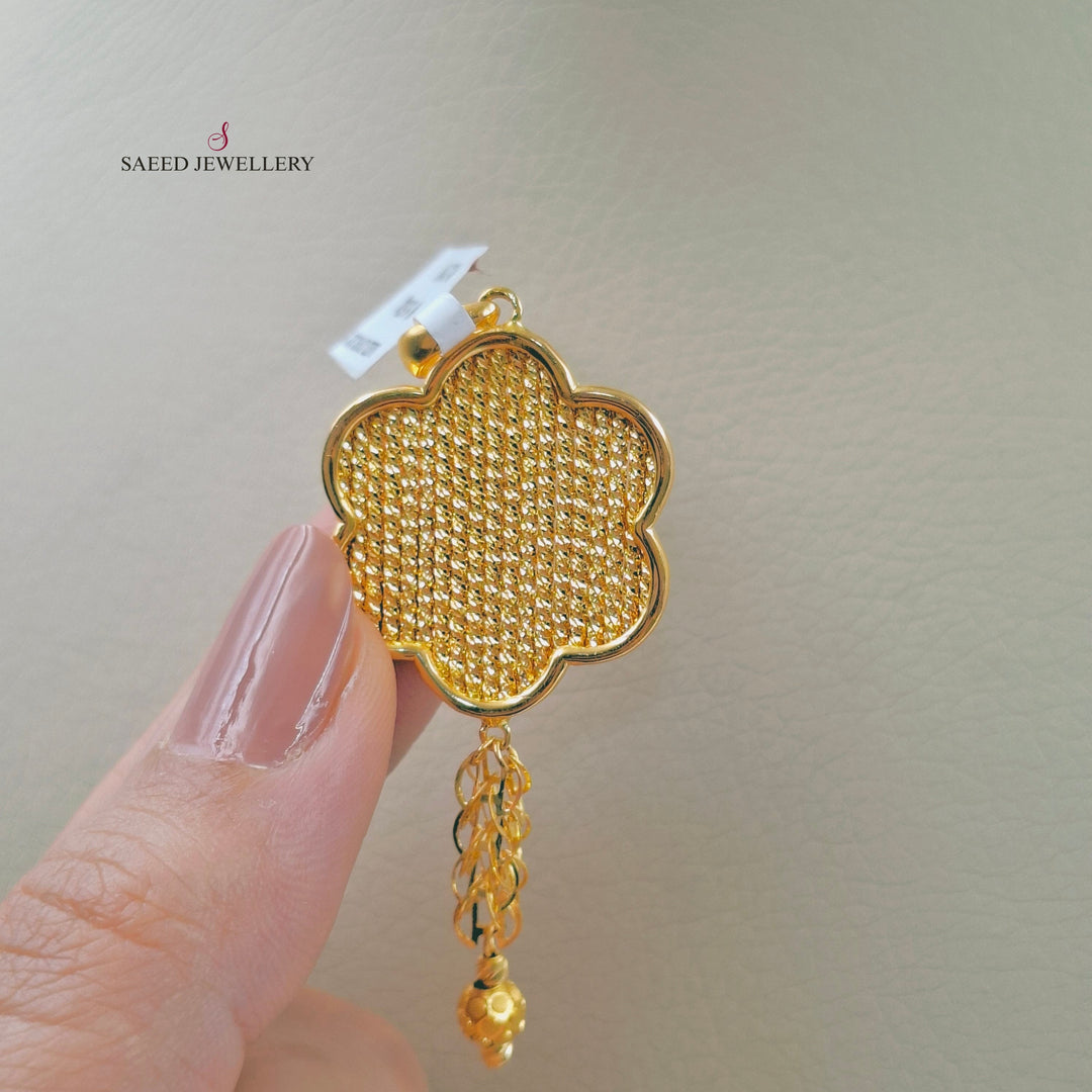 Deluxe Rose Pendant Made of 21K Gold by Saeed Jewelry 