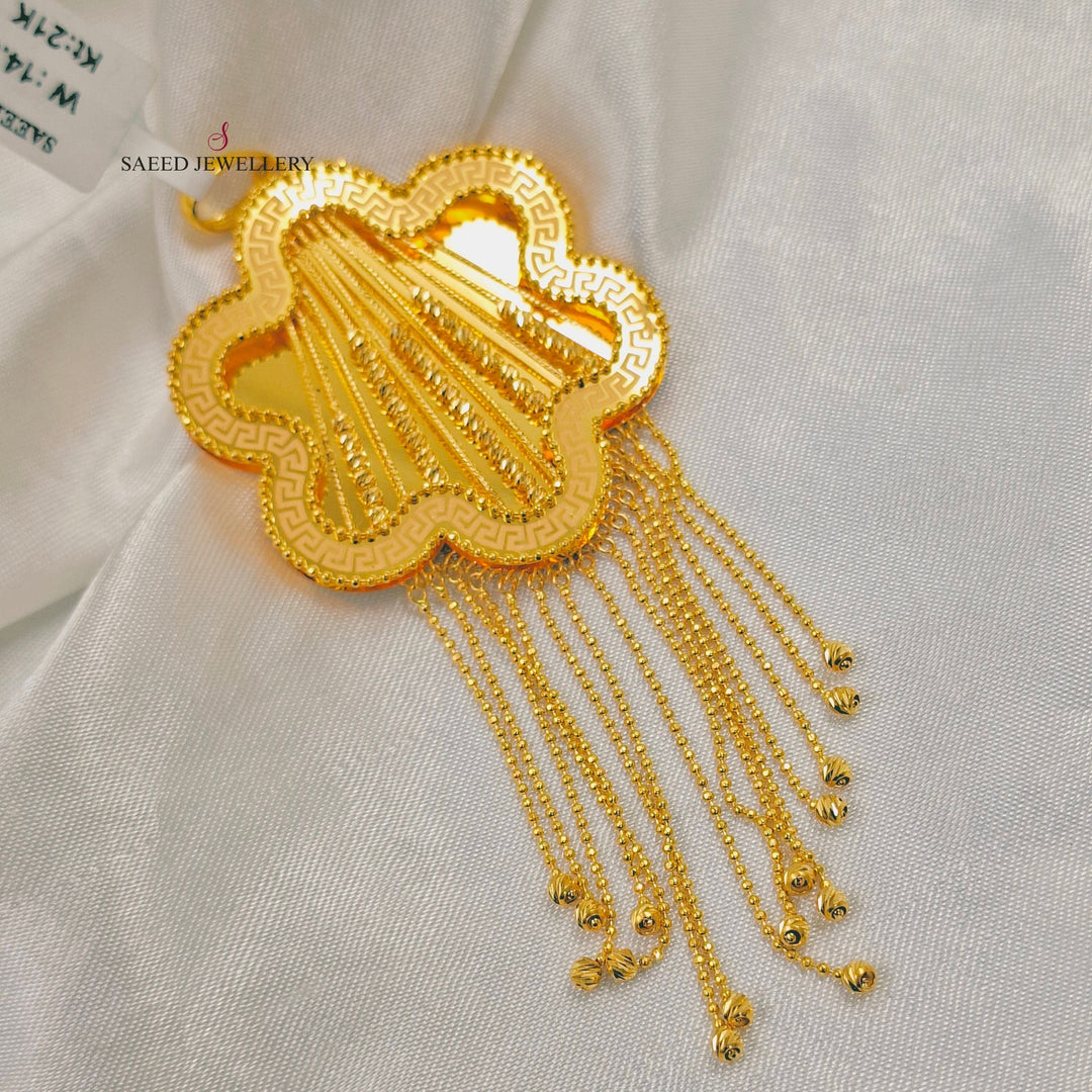 Deluxe Rose Pendant Made of 21K Gold by Saeed Jewelry 