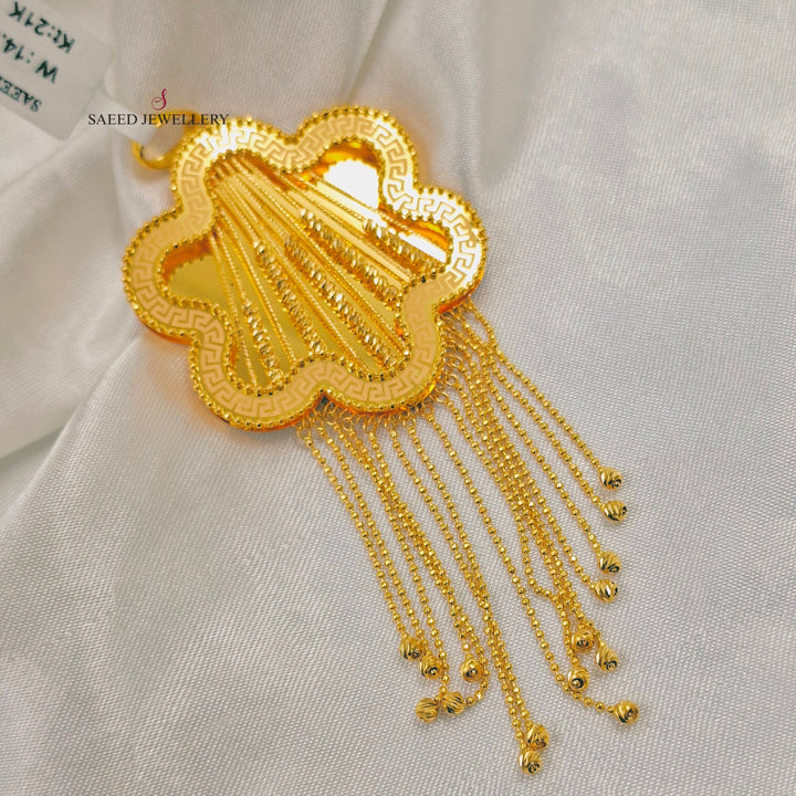 Deluxe Rose Pendant Made of 21K Gold by Saeed Jewelry 