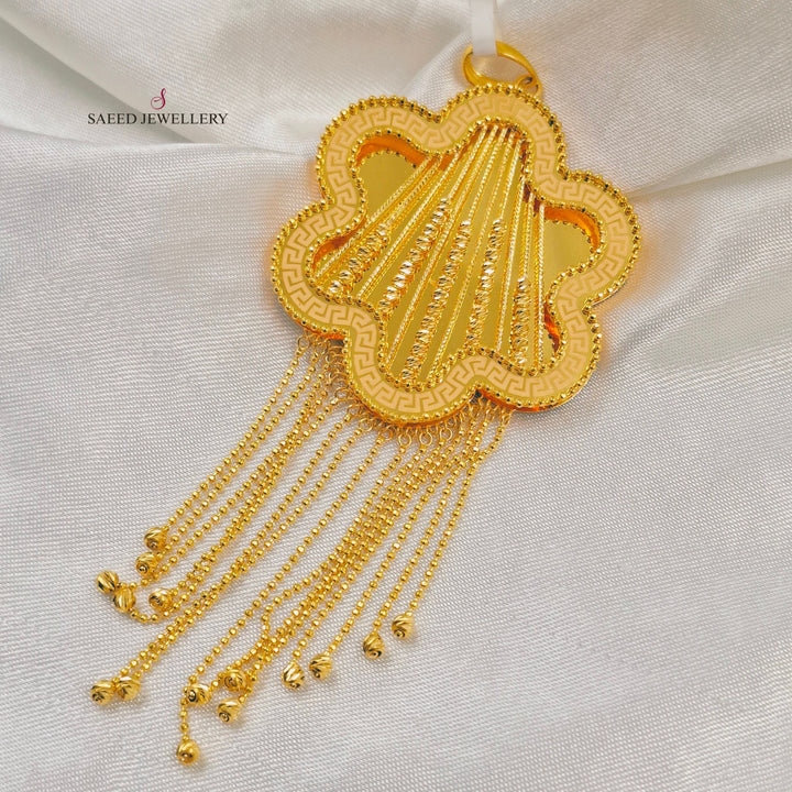 Deluxe Rose Pendant Made of 21K Gold by Saeed Jewelry 