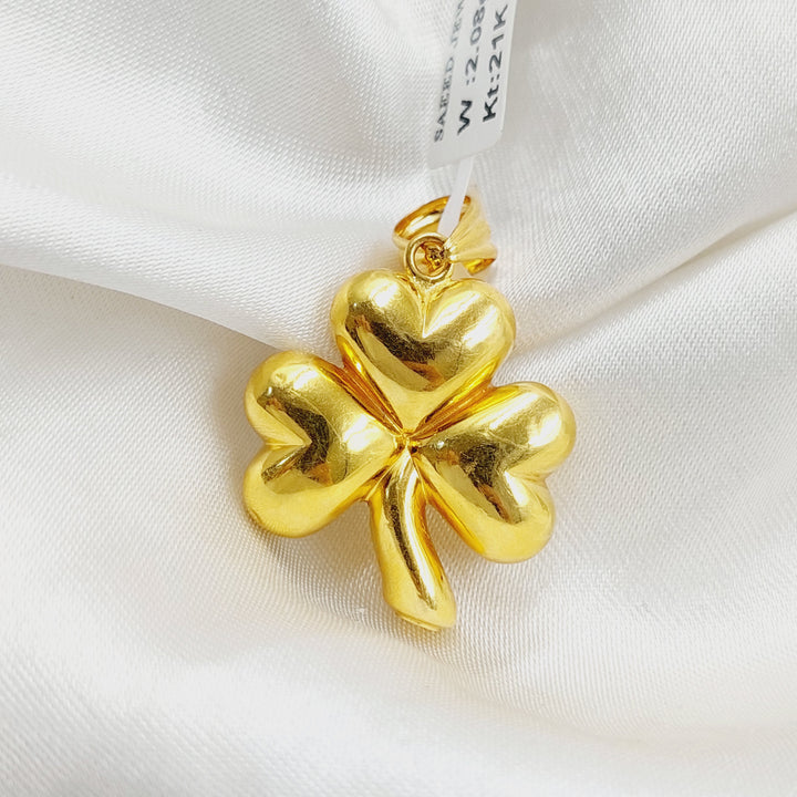 21K Gold grape leaves Pendant by Saeed Jewelry - Image 4