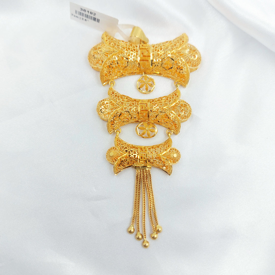 Deluxe Tie Pendant Made of 21K Gold by Saeed Jewelry 