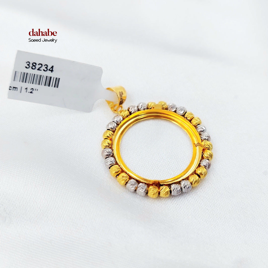Frame Pendant Made of 21K Gold by Saeed Jewelry 