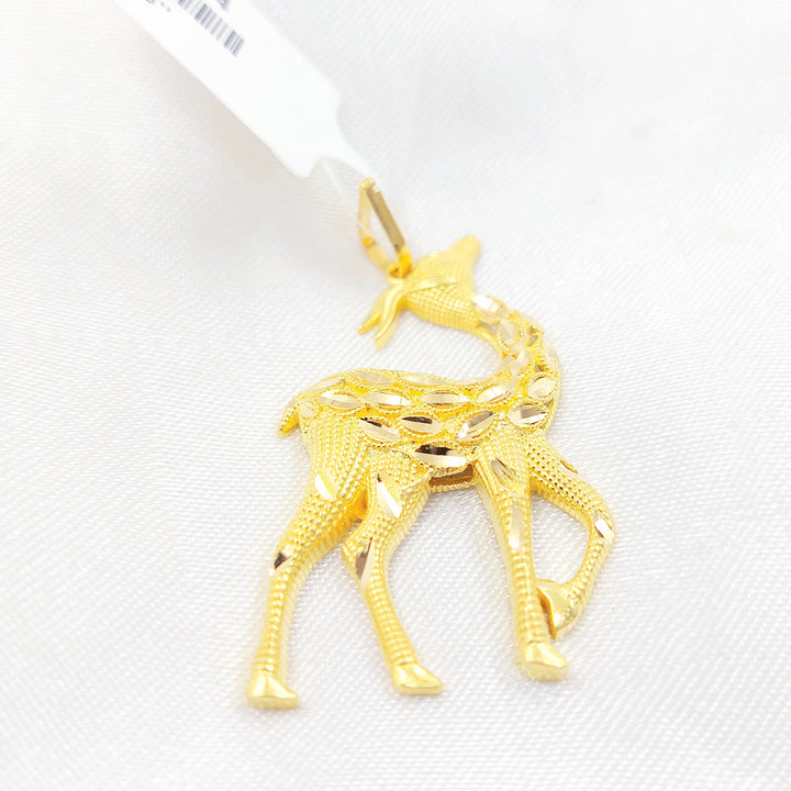 Gazelle Pendant Made of 21K Gold by Saeed Jewelry 