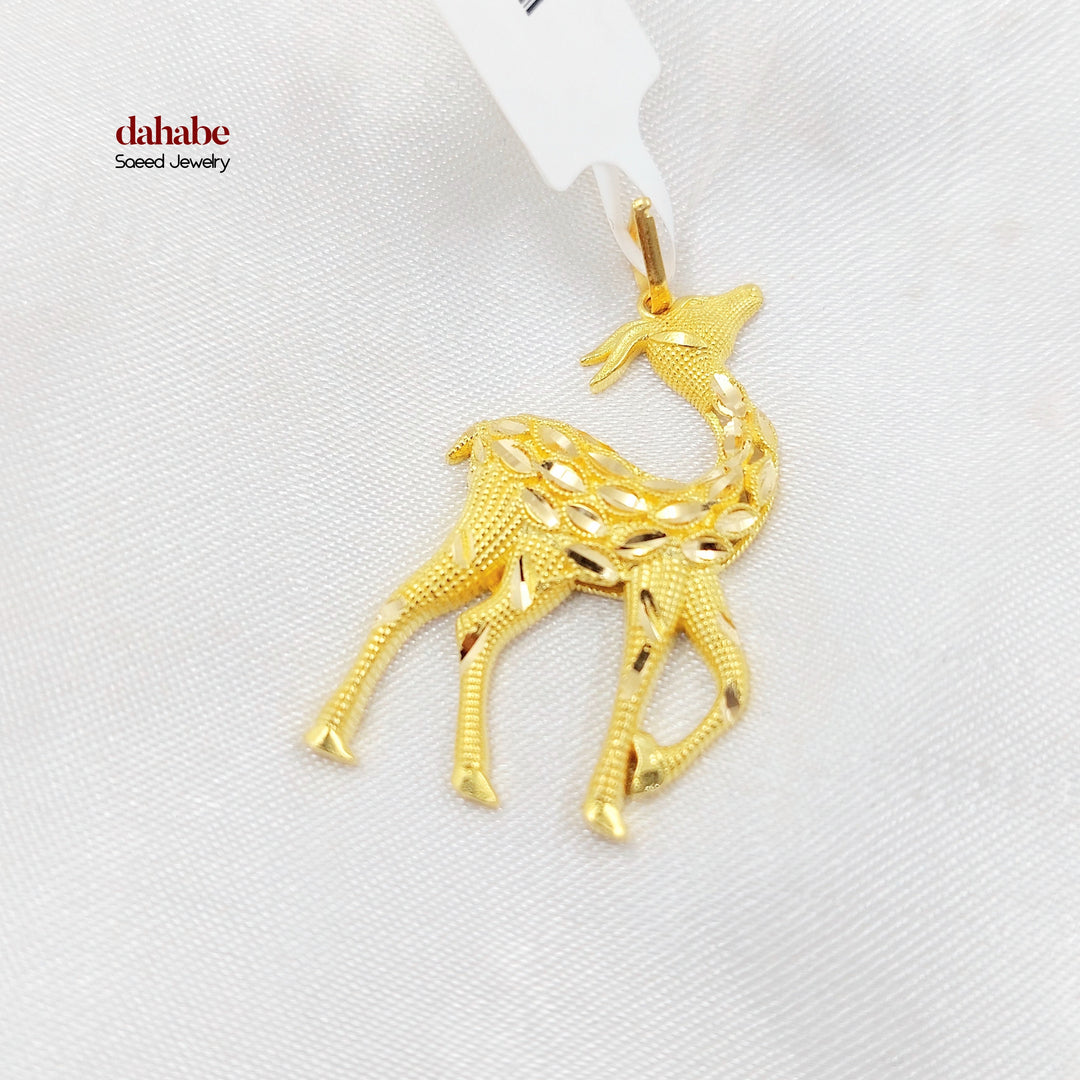 21K تعليقة غزال-مجوهرات الشيخ سعيد-Saeed Jewelry 