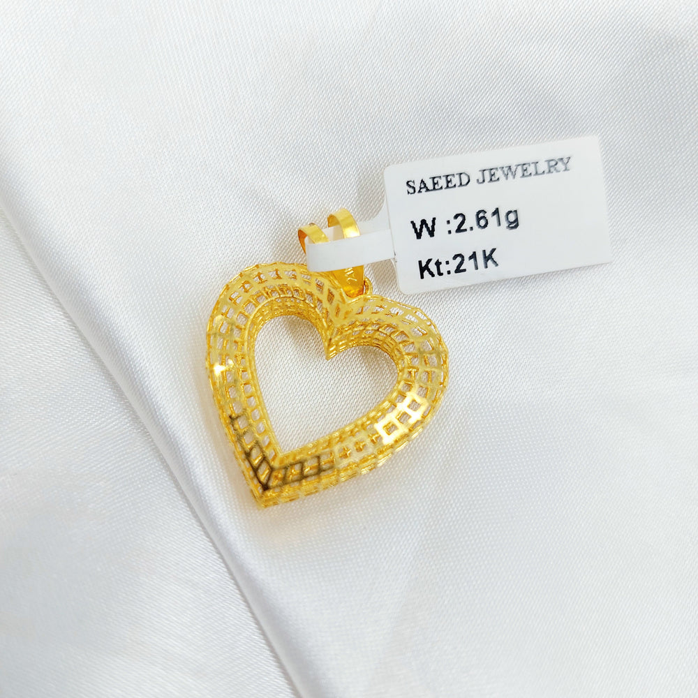 21K تعليقة قلب-مجوهرات الشيخ سعيد-Saeed Jewelry 