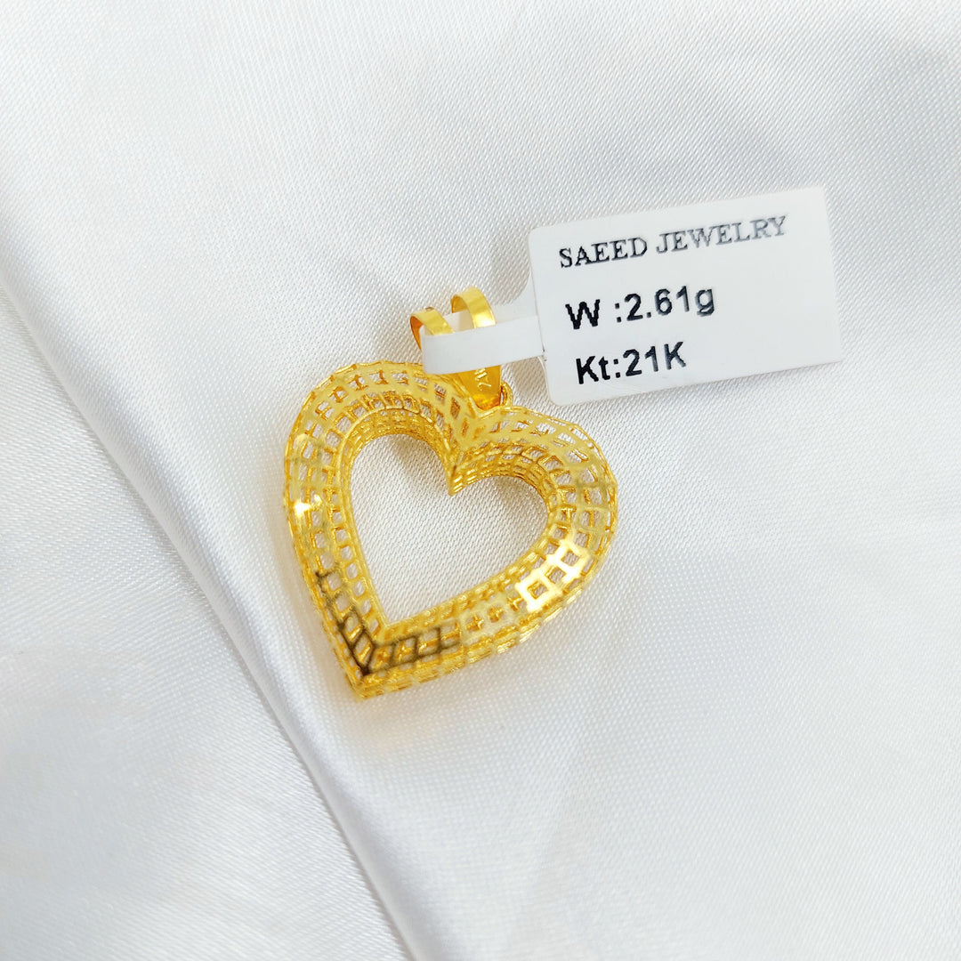 21K تعليقة قلب-مجوهرات الشيخ سعيد-Saeed Jewelry 