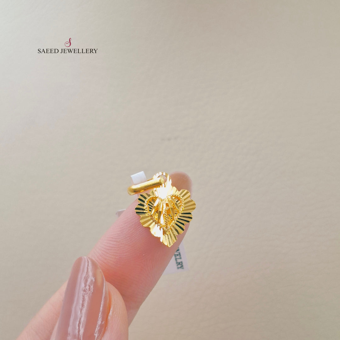 Light Kuwaiti Pendant Made of 21K Gold by Saeed Jewelry 